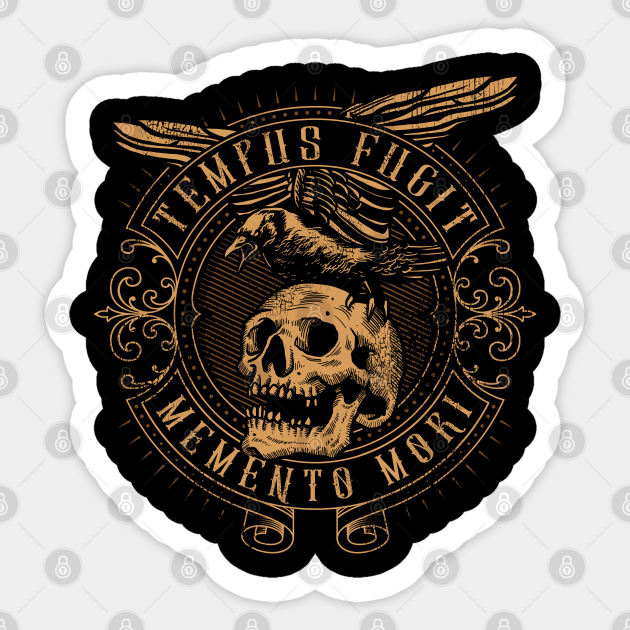 Tempus Fugit Memento Mori Latin Phrase Gift Tempus Fugit Memento Mori Latin Phrase Sticker Teepublic Tempus Fugit Memento Mori Latin Phrase Gift Tempus Fugit Memento Mori Latin Phrase Sticker Teepublic