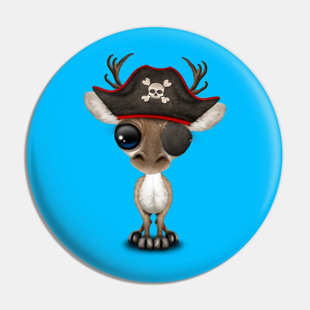 Cute Baby Reindeer Pirate Pin by jeffbartels