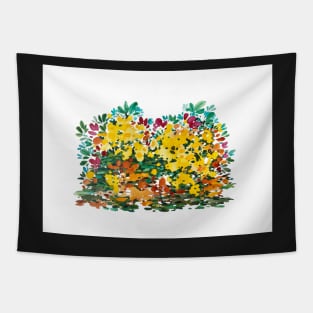 Bright Flower Patch Tapestry