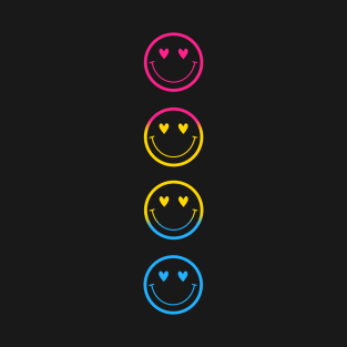 Pansexual Pride Flag SMiley T-Shirt