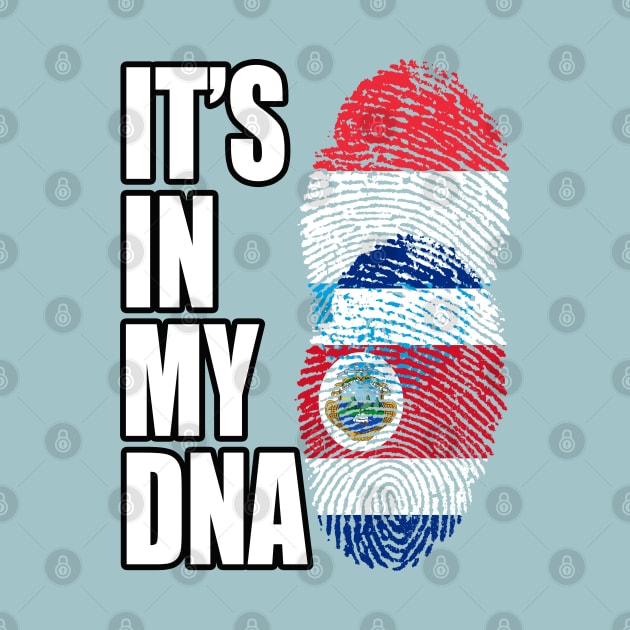 Luxembourgish And Costa Rican Mix Heritage DNA Flag by Just Rep It!!