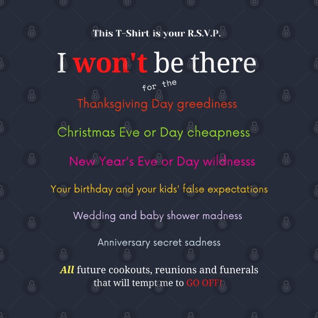 RSVP I Won't Be There by Say What You Mean Gifts