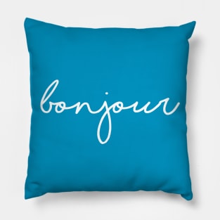 bonjour, a french hello Pillow