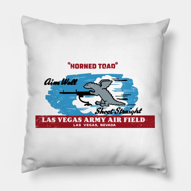 Vintage Las Vegas Army Air Field Gunnery School Pillow by StudioPM71