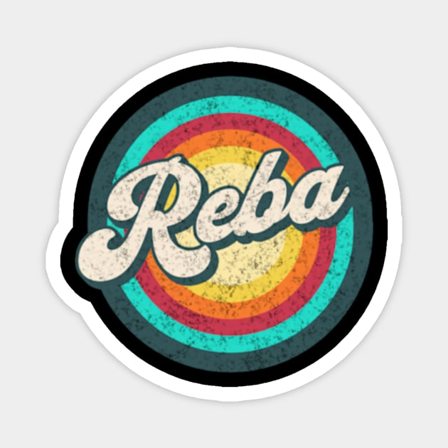 raba art/ name in rainbow circle Magnet by girls store