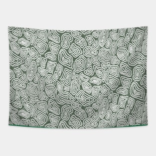 Sage Green Spiral Giraffe Print Tapestry