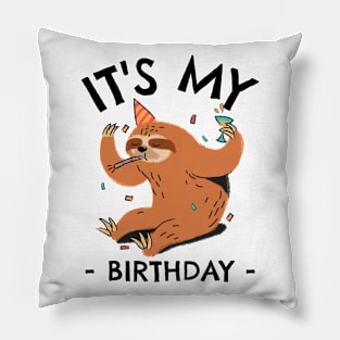 Sloth Birthday Pillow