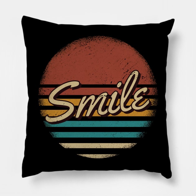 Smile Retro Style Pillow by JamexAlisa