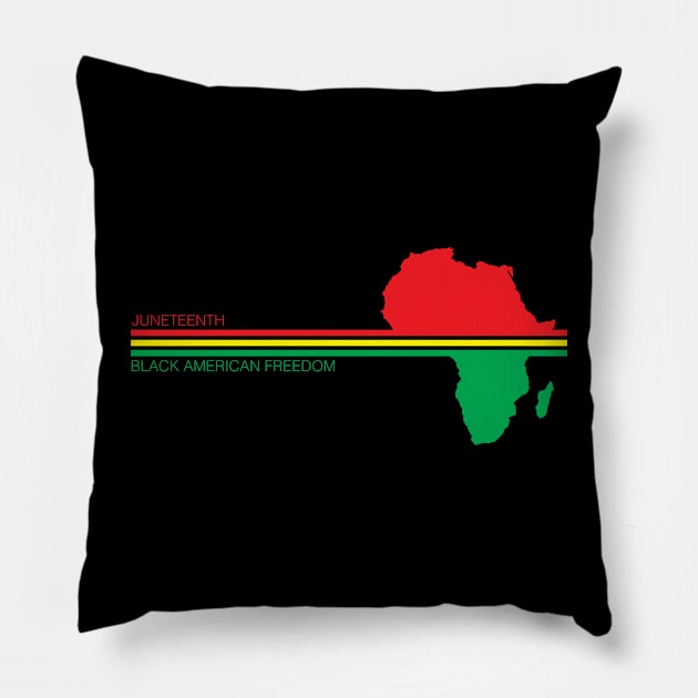 Juneteenth Africa Map Black History Juneteenth June 19 Vintage Pillow by Bobtees