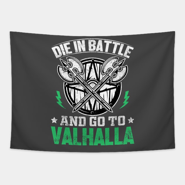 Go To Valhalla T-shirt Tapestry by Kingdom Arts and Designs