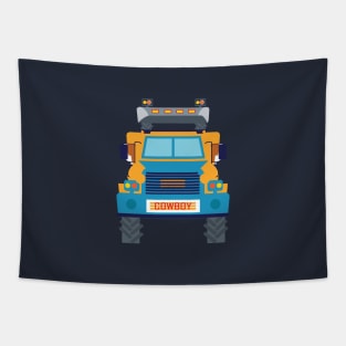 Cow boy truck t shirt Tapestry