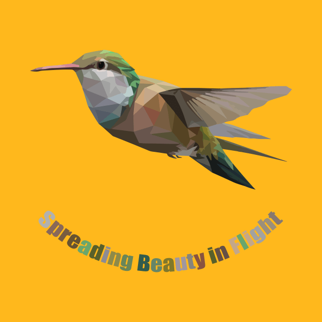 Spreading Beaty in Flight, Hummingbird by pmArtology