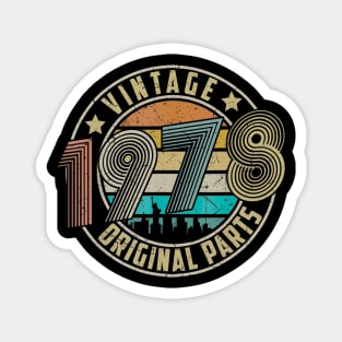 Vintage 1978 Original Parts 42th Birthday Gifts Magnet