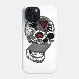 Glitched Skull Phone Case