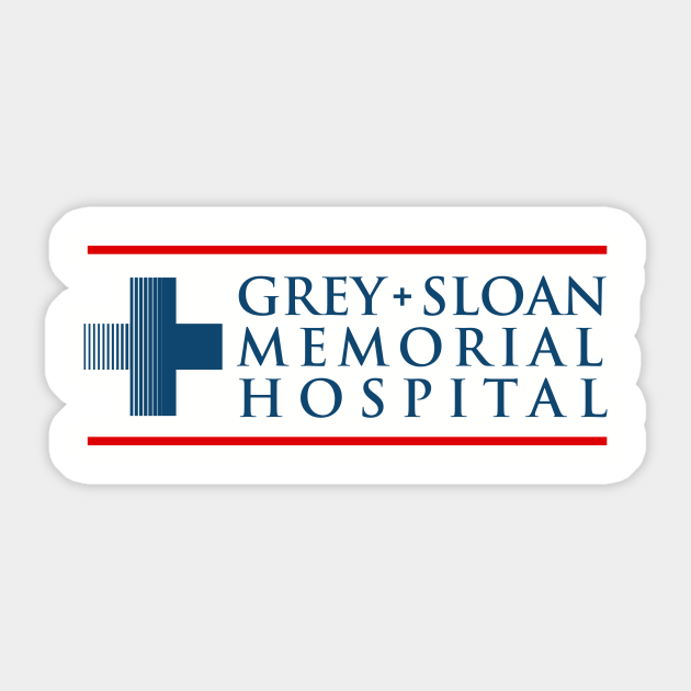 Grey + Sloan Memorial Hospital - Greys Anatomy - Sticker | TeePublic