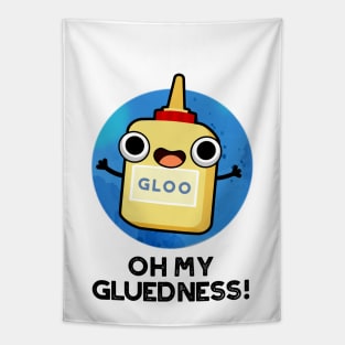 Oh My Gluedness Cute Super Glue Pun Tapestry