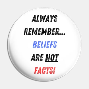 Beliefs vs Facts! Pin