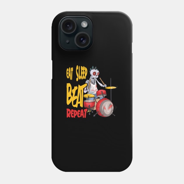 Eat Sleep Drum Phone Case by Trendy Black Sheep