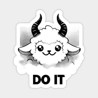 Monochromatic Funny Evil Lamb Quote Do It Magnet