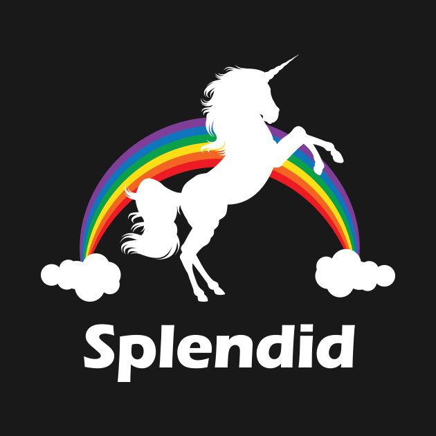 Splendid Rainbow Unicorn by Nonstop Shirts