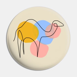 Camel Abstract Line Art Pin