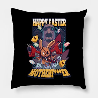 Happy Easter Mother***er, Angry Easter Bunny Pillow