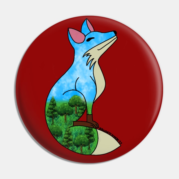 Happy Fox - Forest Fashion Pin by A Rickety Ninja