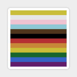 Progress Pride Flag LGBTQI+ Colorful Diversity Magnet