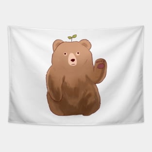 Cute grizzly bear illustration Tapestry