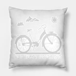 Bicycle Ladies Bike - Old Bikes Never Die Pillow