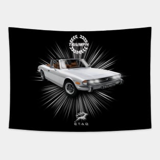 The Awsome Triumph Stag Motor Car Tapestry