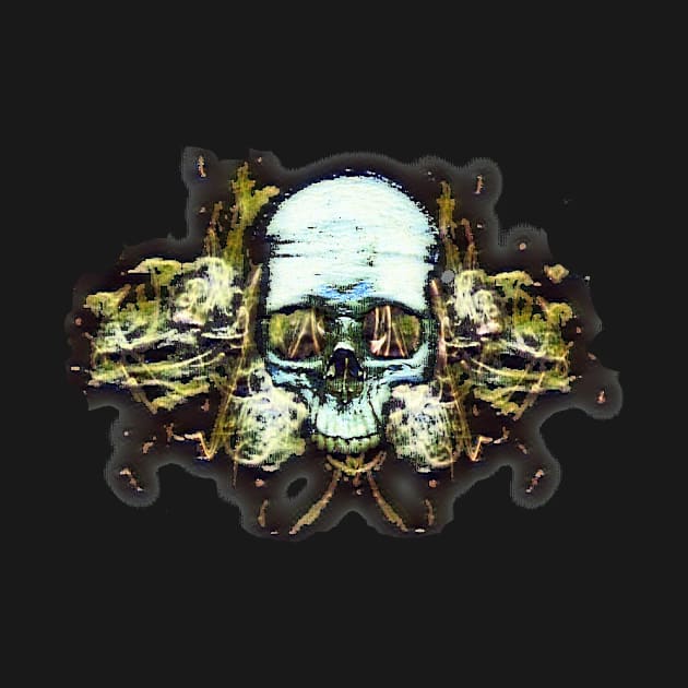 Skull surrounded by golden fog by JBdesignLV