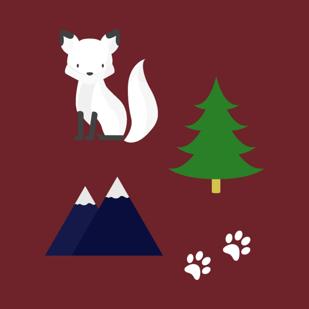 Arctic Fox - Winter Pattern by LukjanovArt