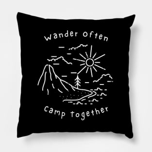 Camping Buddies - Wander Often, Camp Together Pillow