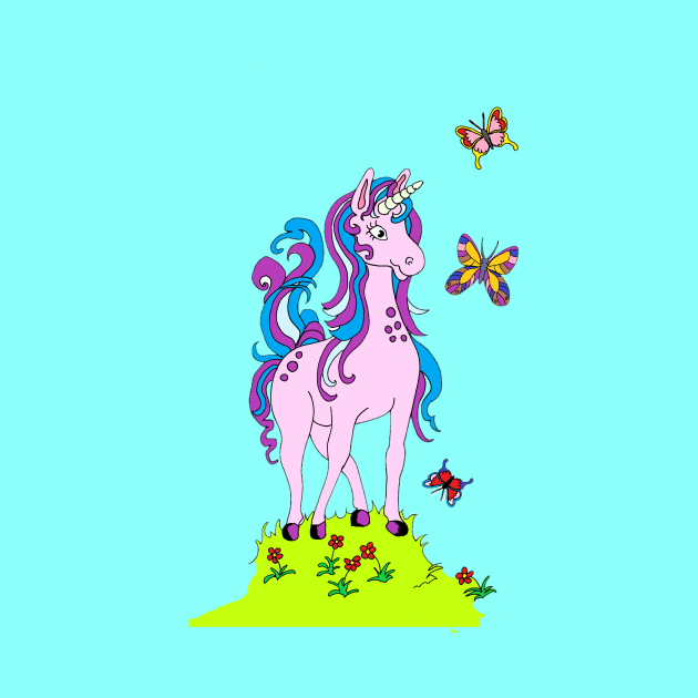 Unicorns Love Butterflies by lynncostelloe