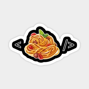 Spaghetti Code Funny Programmer Design Magnet