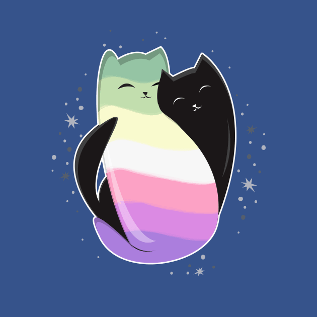 Genderfae Cat LGBT Pride Flag by Psitta