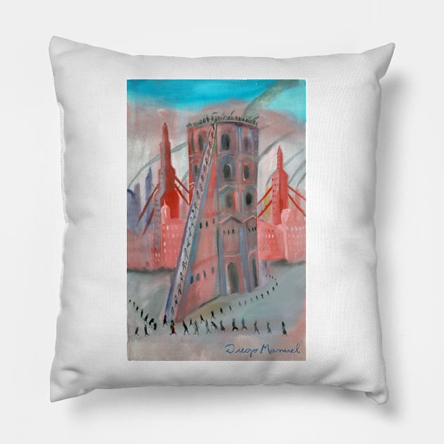 Tower 2 Pillow by diegomanuel