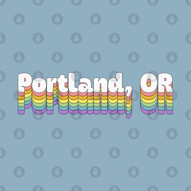 Portland, OR // Retro Typography Design by DankFutura