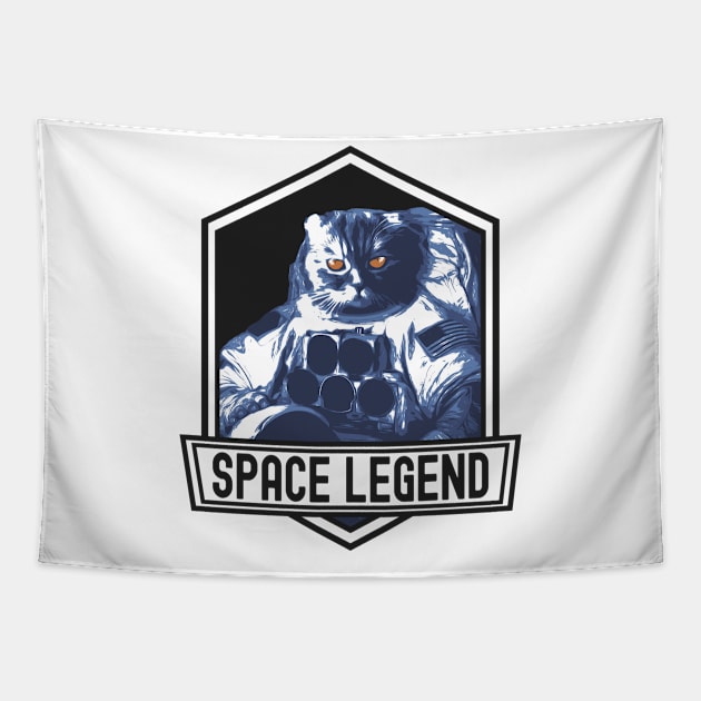 Funny Cat Astronaut For Space Lovers Tapestry by Nonconformist