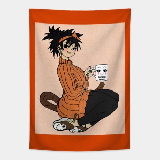 Best Saiyan Momma Orange Tapestry