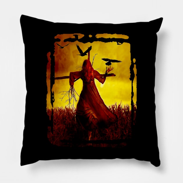 Crows' Aural Tapestry Band Merch Pillow by Skeleton. listening to music