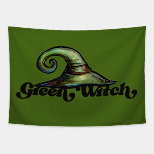 Green Witch Hat Tapestry