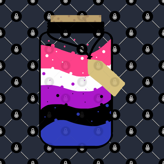 Genderfluid pride jar by Gumdrop