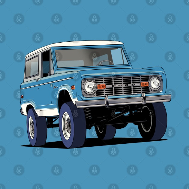 Ford Bronco in blue by Webazoot