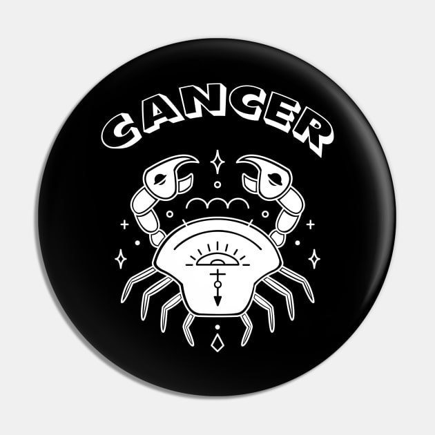 Cancer Zodiac Sign Pin by GPrez Designs