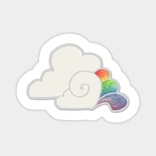 Watercolor Rainbow Cloud Magnet