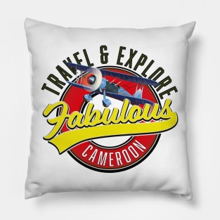 Travel explore fabulous Cameroon logo Pillow