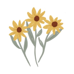 cute sunflower bouquet illustration T-Shirt