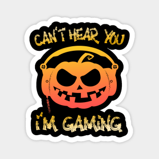 Funny Halloween Pumpkin Gamer Gift Magnet